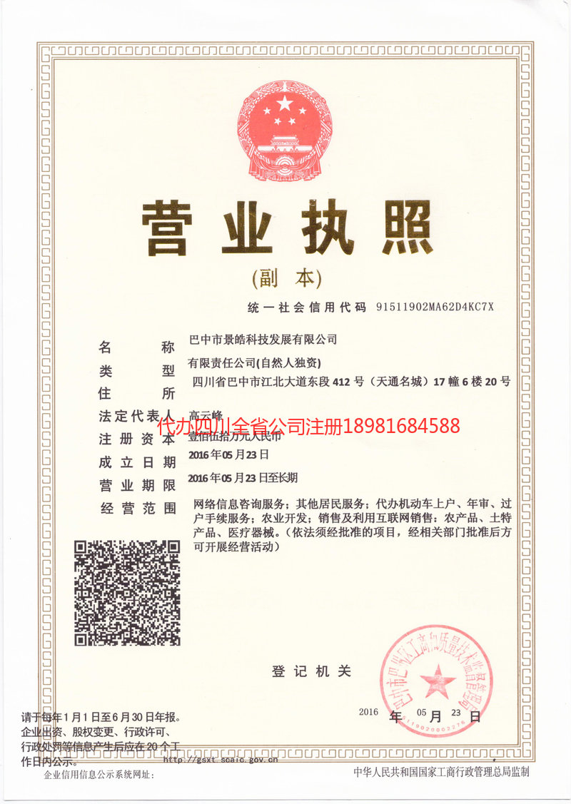 德阳市德阳市景皓科技发展有限公司